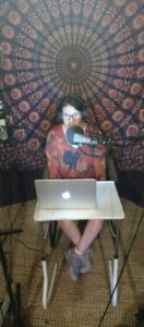 Working on the audiobook for Love Lost Adventure: The Lie by Roseann Gargiulo at Miami Beach Recording Studio