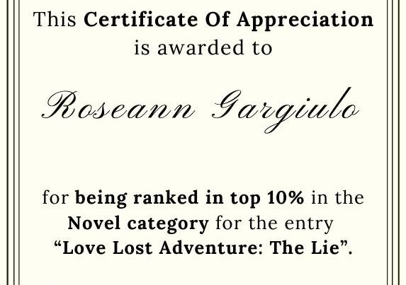 2024 International Fiction Festival - Love Lost Adventure made it to the top ten!