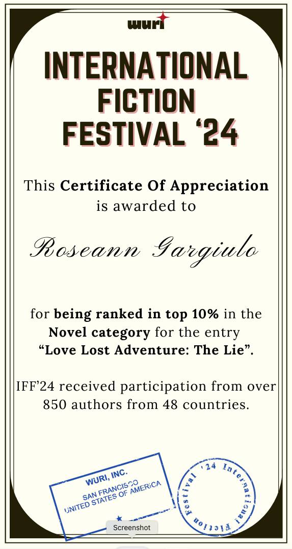 2024 International Fiction Festival - Love Lost Adventure made it to the top ten!